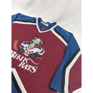 Vintage Minor League Tulsa Rink Rats Kobe Hockey‎ Jersey Men's Size Large Mesh